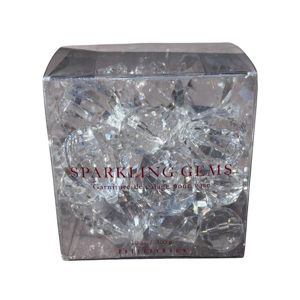 Pottery Barn Holiday Sparkle Sparkling Gems Scatter Vase Filler Decoration 10 oz